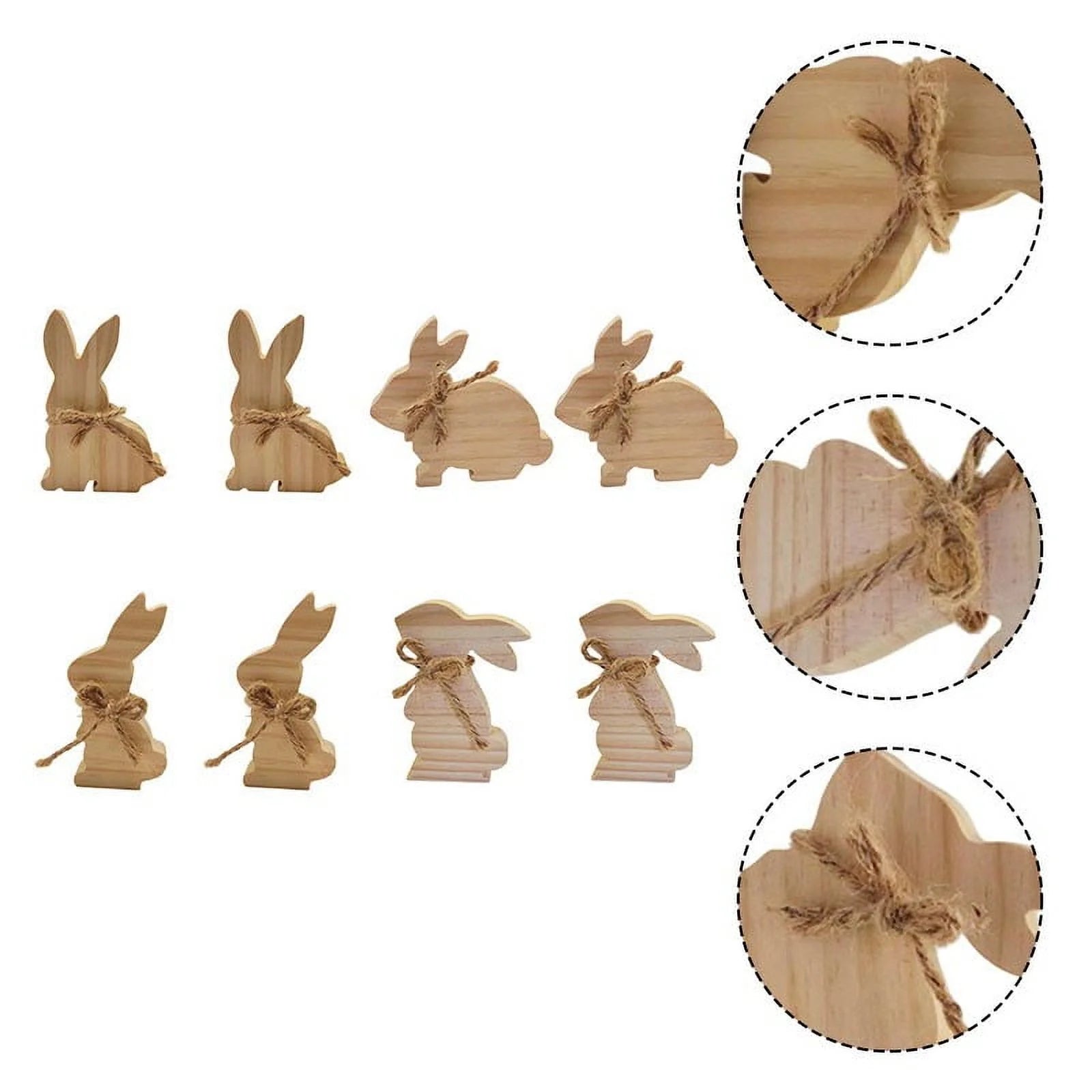 Easter Rabbit Wooden Ornaments 2PCS L247463