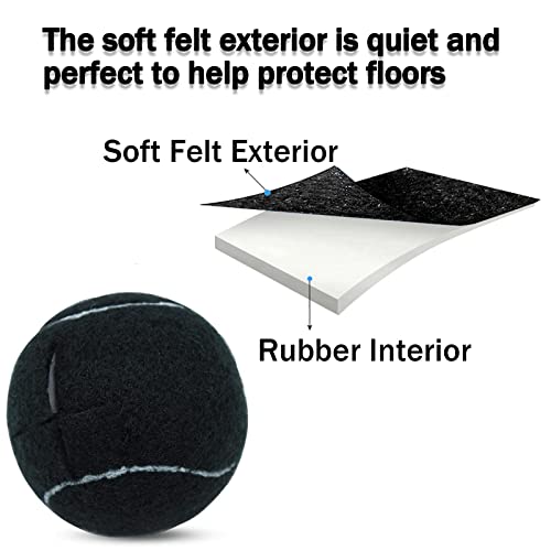 Magicorange 4 PCS Precut Walker Tennis Balls Felt Pad Glide Coverings for Furniture Legs, Grey Q630727
