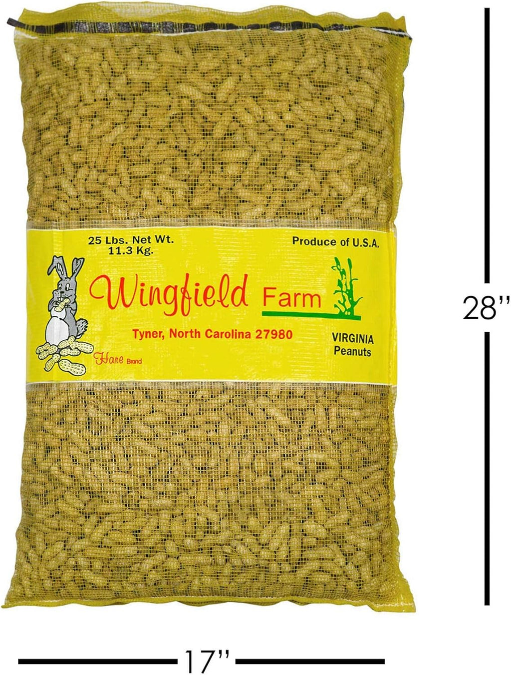 Wingfield Farm Raw In-Shell Peanuts 25lb (2-Pack) P4309