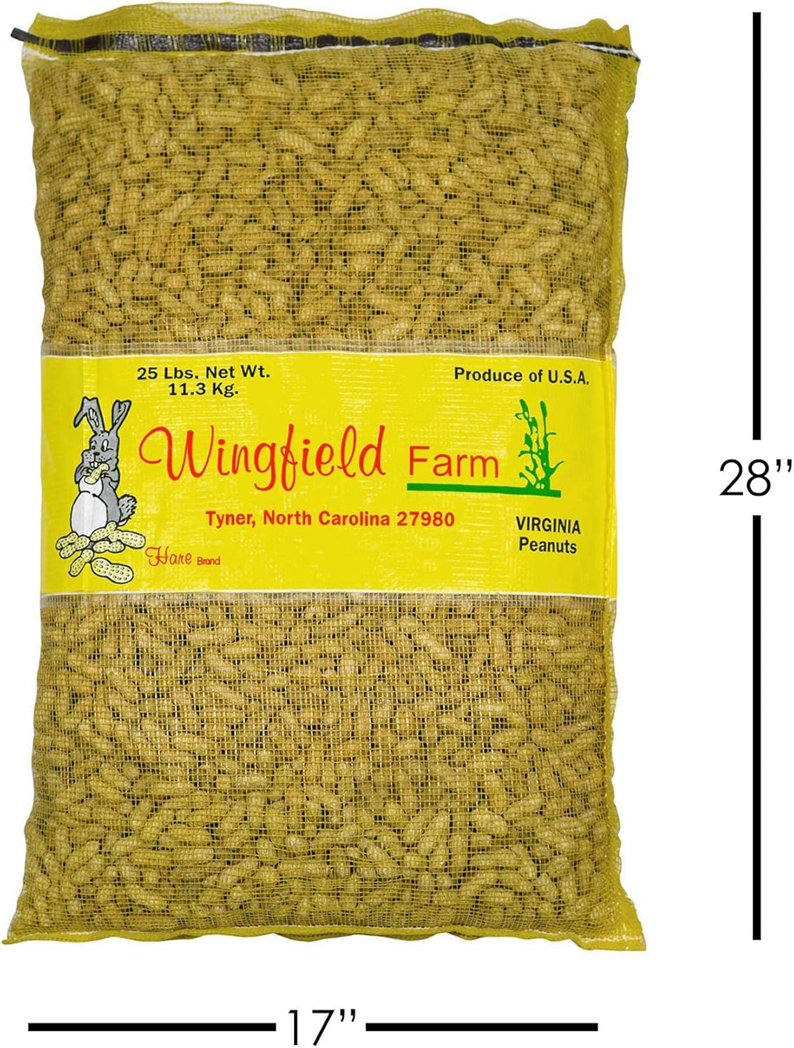 Wingfield Farm Raw In-Shell Peanuts 25lb (2-Pack) P4309