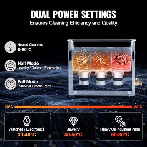 VEVOR 10L Ultrasonic Cleaner, 240W Digital Machine with Heater & Timer C9757