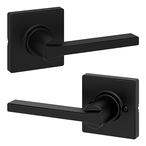Kwikset Casey Interior Privacy Door Handle with Lock 10 Pack, Matte Black G103018