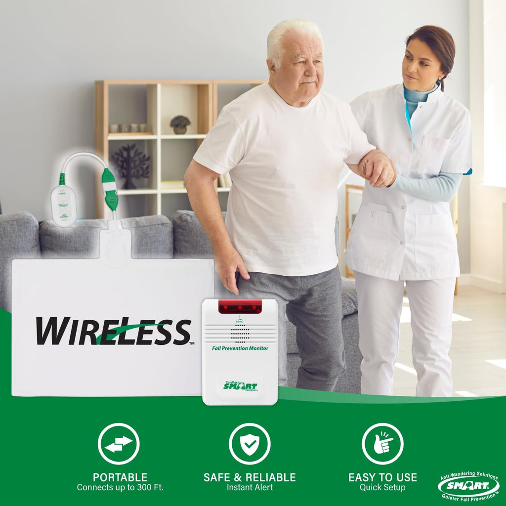 Smart Caregiver Wireless Chair Exit Alarm with Weight Sensing Pad G897360