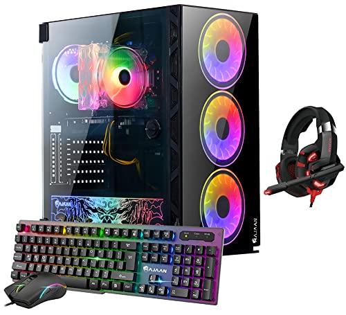 CYCLONIA Gaming PC Tower Desktop - AMD Ryzen 7 5700G, RTX 3060 12GB, 32GB DDR4, 1TB SSD, Windows 11 Pro R211877
