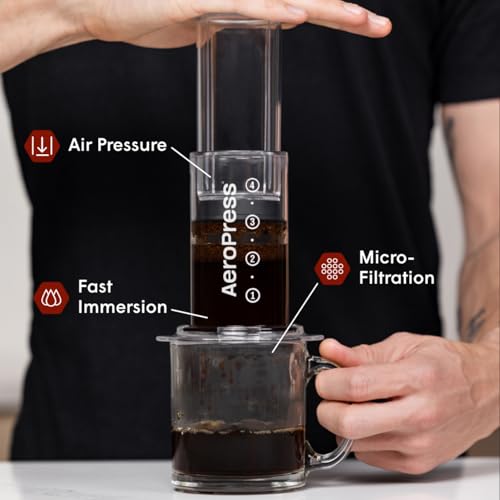 AeroPress Original Coffee Press – 3-in-1 Portable Coffee Maker for Travel C406
