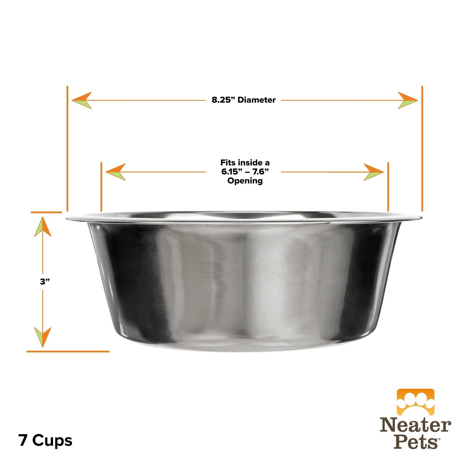 Neater Pet Brands Stainless Steel Replacement Bowl for Neater Feeder Deluxe D521
