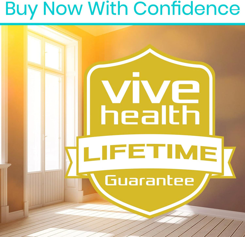Vive Bedside Commode Toilet Chair Folding 350 lb Capacity 3 in 1 Heavy Duty Bariatric W70520