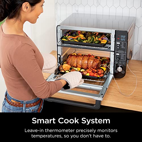 Ninja DCT451 12-in-1 Smart Double Oven with FlexDoor, Stainless Steel P340