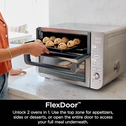 Ninja DCT451 12-in-1 Smart Double Oven with FlexDoor, Stainless Steel P340