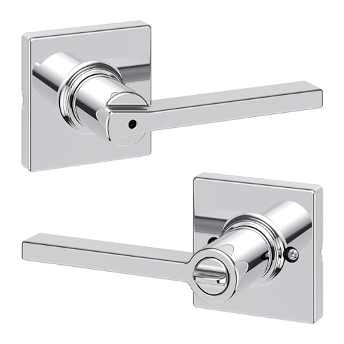 Kwikset Casey Interior Privacy Door Handle with Lock 10 Pack, Matte Black G103018