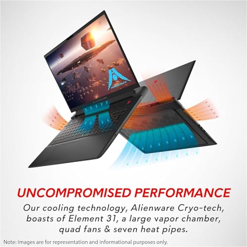 Alienware M18 Gaming Laptop, 18" FHD+ 480Hz, Ryzen 9, RTX 4070, 16GB DDR5, 1TB SSD, Win11 Pro D574416