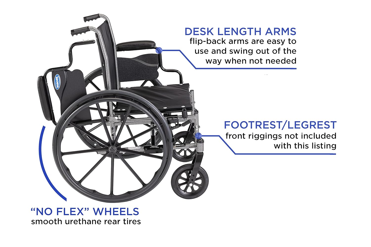 Invacare Tracer SX5 Wheelchair for Adults, 22 Inch Seat, Folding B264986