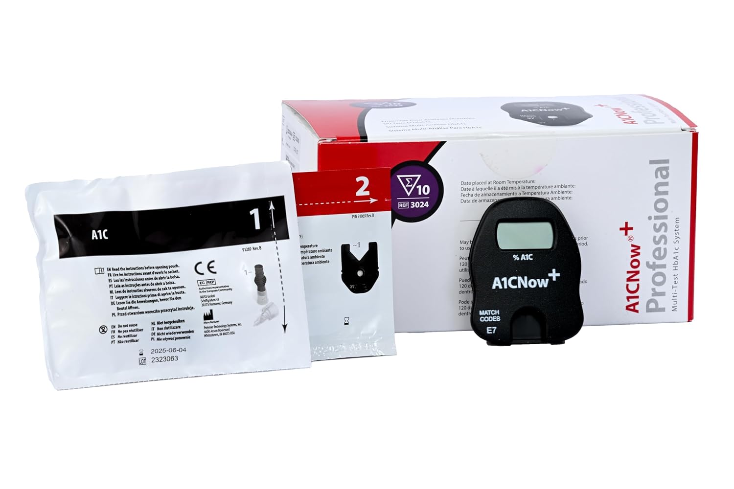 A1CNow+ Hba1c Blood Monitor with Sampler, 10 Test Kit B571099