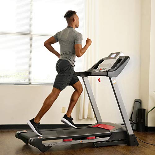 Sunny Health & Fitness Smart WiFi Treadmill, Compact Foldable with Incline E91799