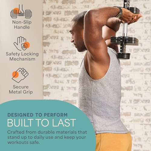 Lifepro Adjustable Dumbbells Set with Rack, 5-in-1, 15-55lb, Home Gym K99628