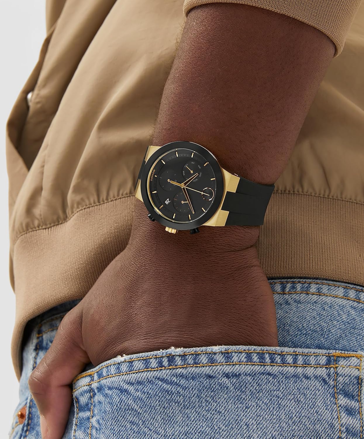 Movado Bold Fusion Men's Watch - Swiss Quartz Chronograph, Silicone Strap, 5 ATM H51926