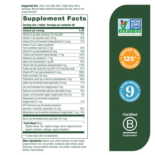 MegaFood Kids One Daily - Kids Vitamins with Vitamin D & Zinc - 30 Mini Tabs F1938