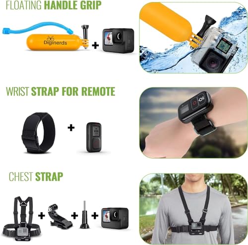 GoPro HERO12 Black Waterproof Action Camera with 5.3K HDR Video + 64GB Card & Accessory Kit N86855