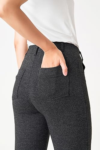 Yogipace Women's Straight Leg Yoga Dress Pants with Belt Loops H62689