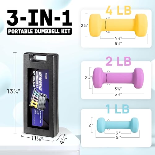 Yes4All Neoprene Coated Dumbbell Hand Weight Sets with Rack U179