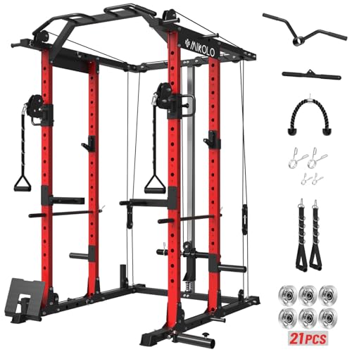 Mikolo Power Cage with Cable Crossover and LAT Pull Down System, 1500LBS I14340
