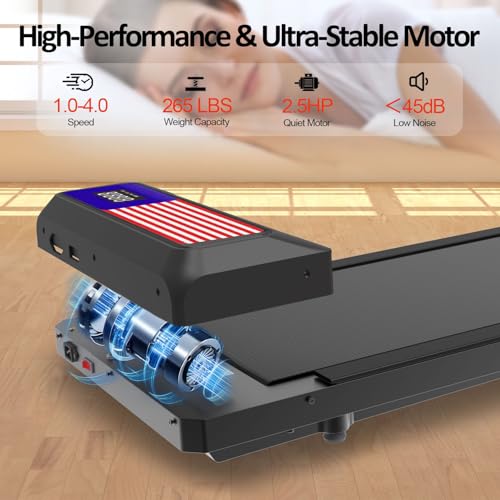 Walking Pad Treadmill with Incline for Home Office, 2.5 HP Portable I143989