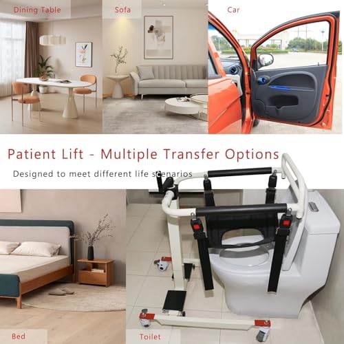 Patient Lift Transfer Chair, 220lbs Capacity Q77849