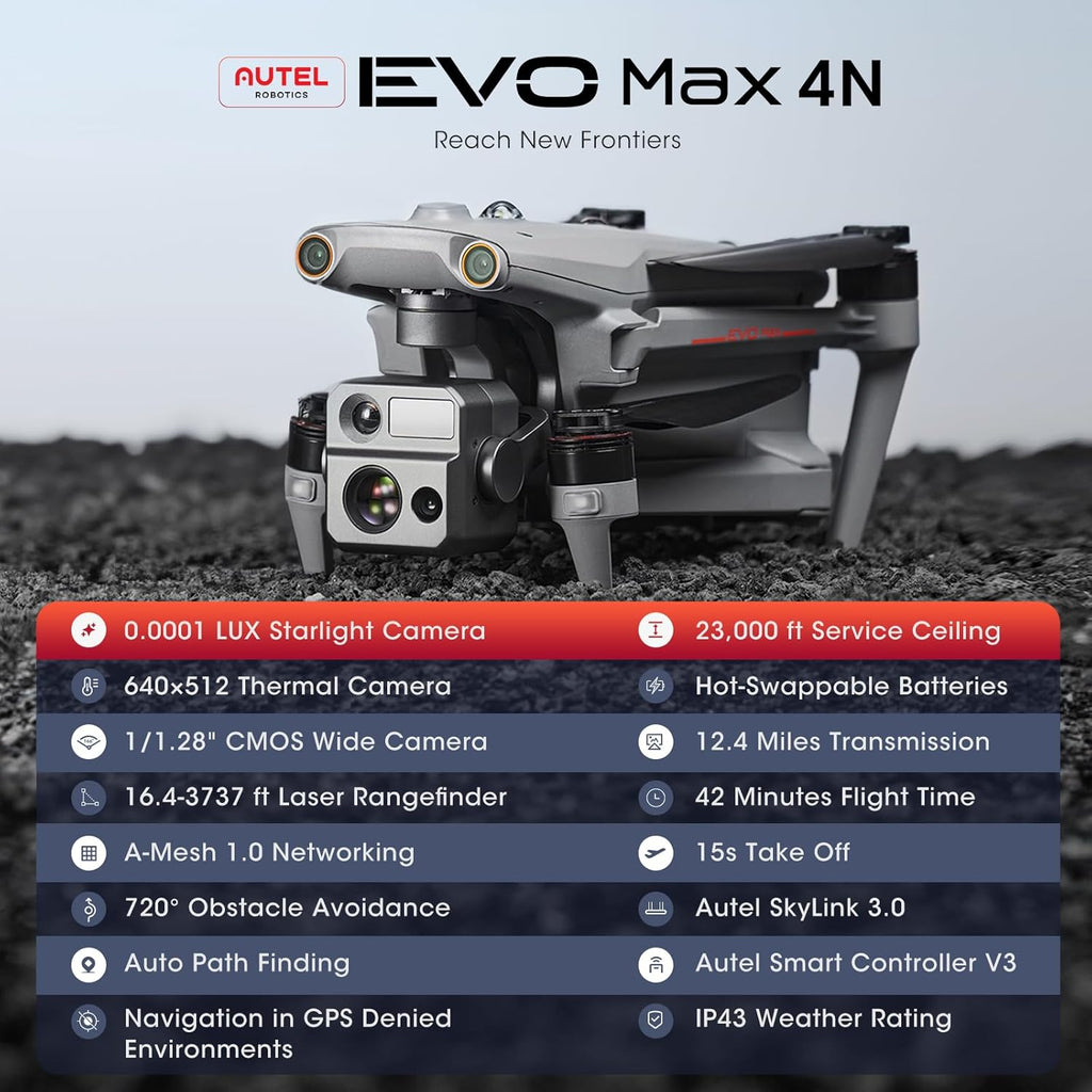 Autel Robotics EVO MAX 4N Drone with Thermal and Night-Vision Cameras Z163942