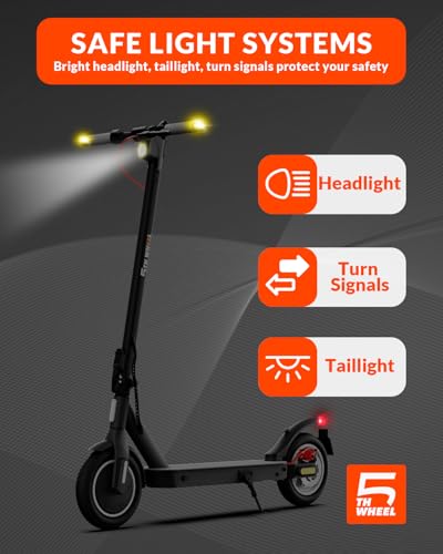 5TH WHEEL V30PRO Electric Scooter, 10" Solid Tires, 350W Motor, Foldable Commuter M94859