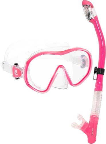 Cressi Single Lens Frameless Scuba Mask & Dry Snorkel for Snorkeling, Scuba Diving, F-Dual & Tao Dry: Designed in Italy