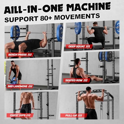 C1-V4 Power Cage with LAT Pulldown, Multi-Function Weight Cage for Home Gym G4781