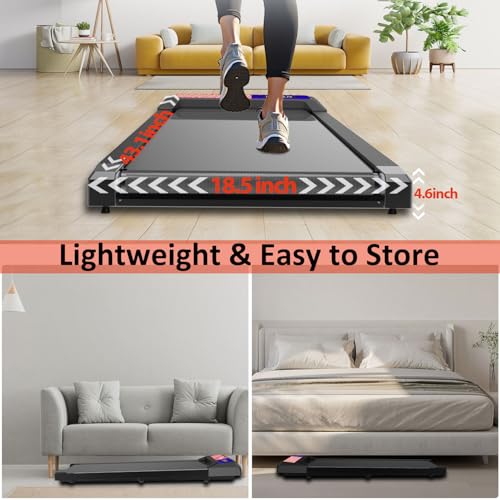 Walking Pad Treadmill with Incline for Home Office, 2.5 HP Portable I143989