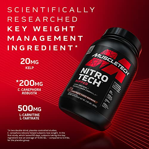 Muscletech Nitro-Tech Ripped Whey Protein Powder, French Vanilla Bean, 4LB V97210