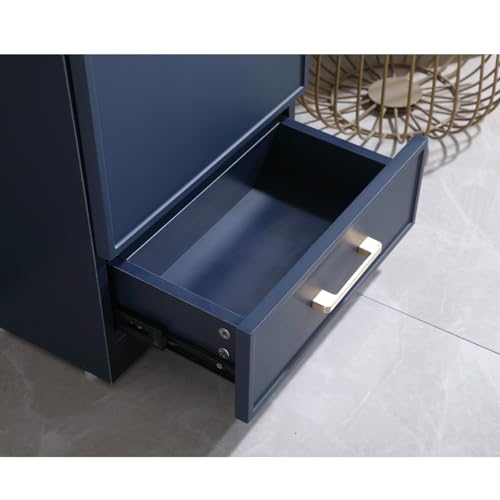 18 Inch Bathroom Vanity with Sink, Blue RV Cabinet, 1 Door 1 Drawer I857