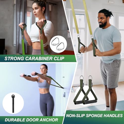 LEEKEY Resistance Bands with Handles and Door Anchor for Home Workouts O73971