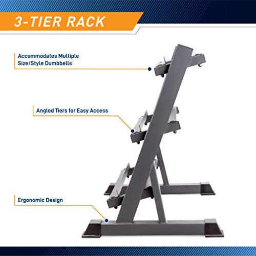 Marcy Weight Storage Organizer Rack for Dumbbells, Kettlebells & Plates W39798