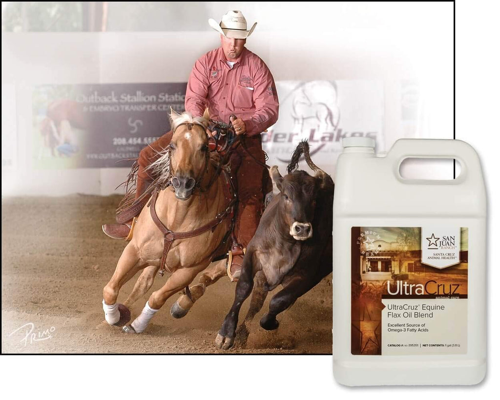 UltraCruz Flax Oil Blend Supplement for Horses and Livestock, 4 Gallon E550036