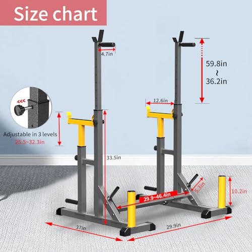K KiNGKANG Adjustable Squat Rack for Weight Lifting and Home Gym C362