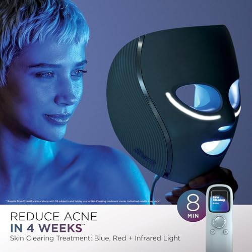 Shark CryoGlow LED Face Mask with Red & Blue Light Therapy, FW312 W545