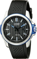Citizen Eco-Drive Weekender Quartz Mens Watch, Stainless Steel with Polyurethane strap, Black (Model: AW1151-04E)