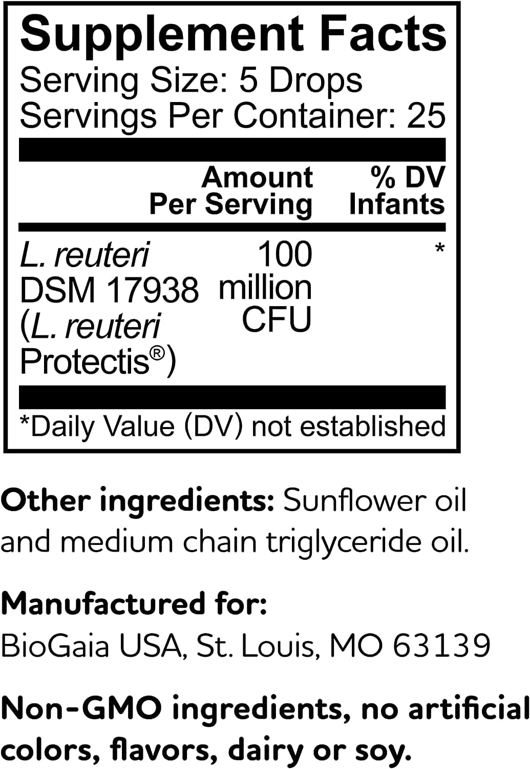 BioGaia Protectis Probiotic Drops for Baby Colic 5ml, Pack of 2 O715234