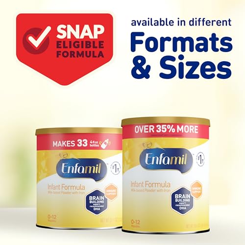 Enfamil Infant Formula Milk-Based Powder with Iron, 21.1 oz (Pack of 4) K727647