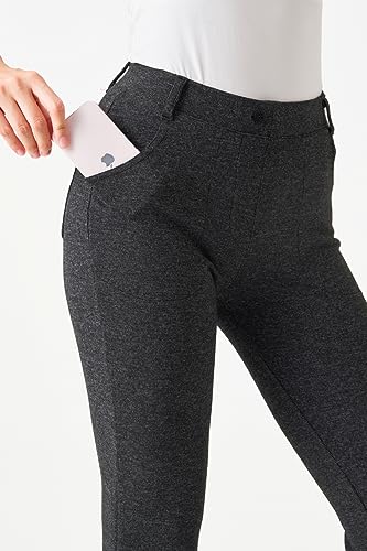 Yogipace Women's Straight Leg Yoga Dress Pants with Belt Loops H62689