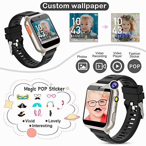 Kids Smart Watch Girls with HD Touch Screen Camera Music Player, Toys for Age 3-12 P363594