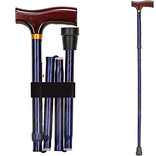 DMI Designer Folding Cane, Walking Cane, Foldable Cane for Men, Walking Cane for Women, Canes for Seniors, Adjustable Cane, Ergonomic Wood Handle Cane, Supports up to 250 Pounds, Floral