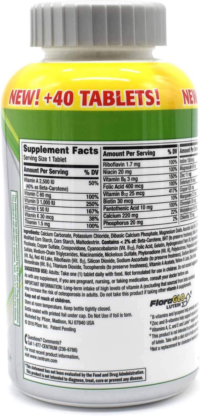 Centrum Silver Adult Multivitamin - 325 Tablets H143264
