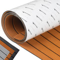 Abahub EVA Foam Boat Decking 96''x45.6''/36''/28.8''/24''/16.8'', 48''x16.8'' Self-Adhesive Faux Teak Marine Flooring Sheet Traction Pad for Boats Surfboard Swim Platform RV Floor