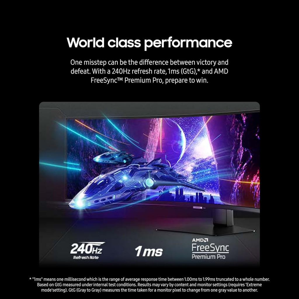 SAMSUNG 49-Inch Odyssey G9 DQHD 1000R Curved Gaming Monitor, 240Hz, Renewed A9554