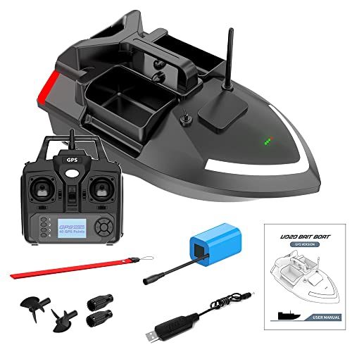 doorslay RC Bait Boat for Fishing, GPS, 500M Remote Control Dual Motor Fish Finder K61219