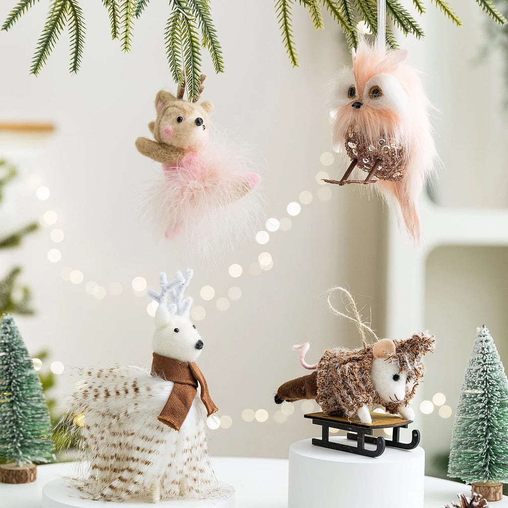 Party Owl Felt Ornaments Christmas Decoration L6696